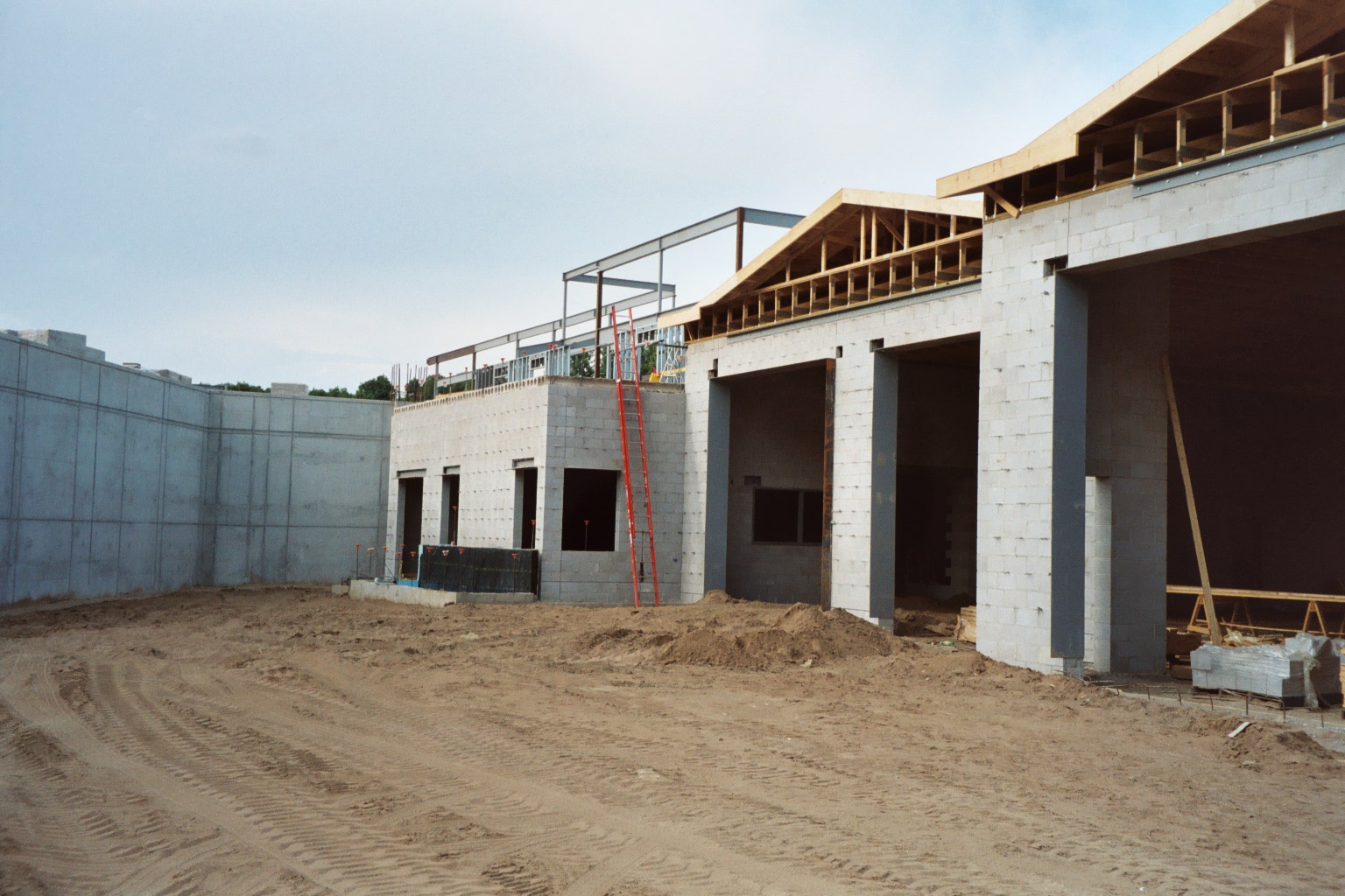 West Side of Fire Apparatus Bays
