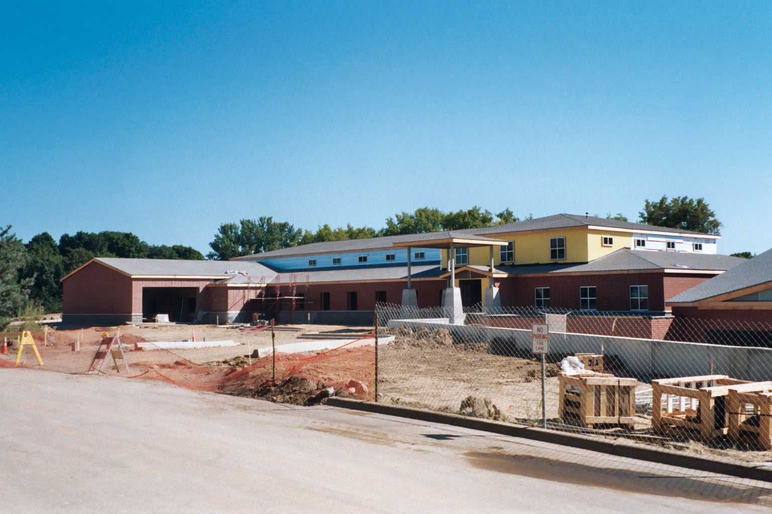 Front of Building with brick fascia